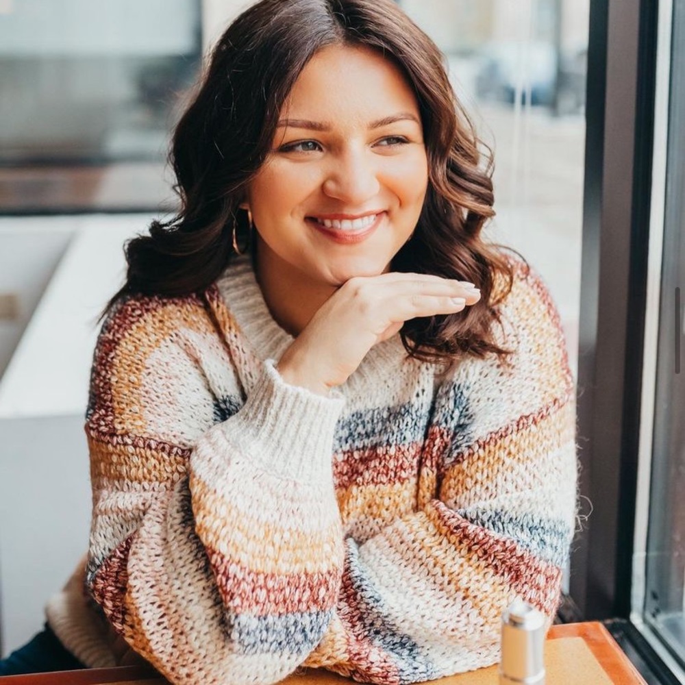 Multicolored knitted sweater